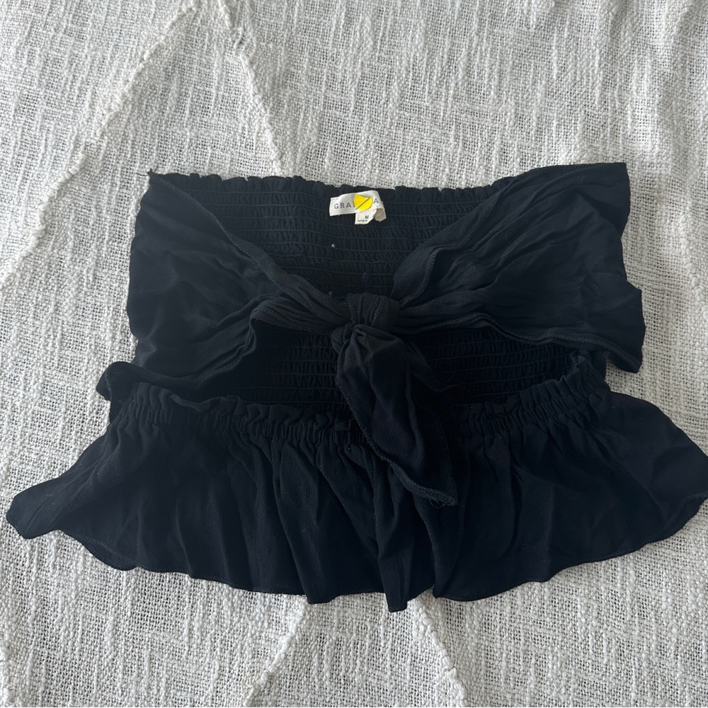 Black cut out crop top - never worn